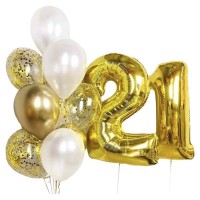Набор воздушных шариков на день рождения 21 год №495