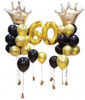 Композиция из шаров на юбилей 60 лет №204