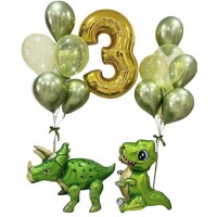 Воздушные шары с динозаврами на 3 годика ребенку №748