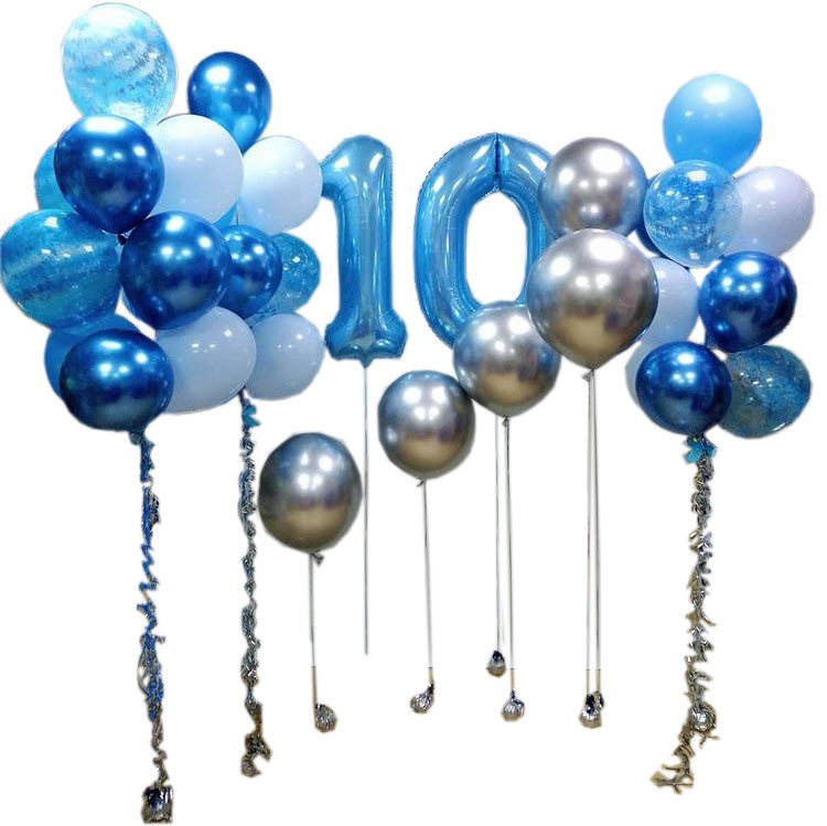 Композиция из шаров на 10 лет мальчику №196