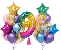 Набор разноцветных шаров на 9 лет №296
