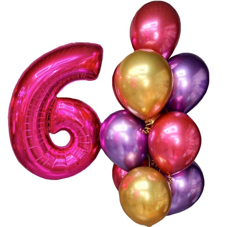 Фонтан из воздушных шариков на 6 лет №1054