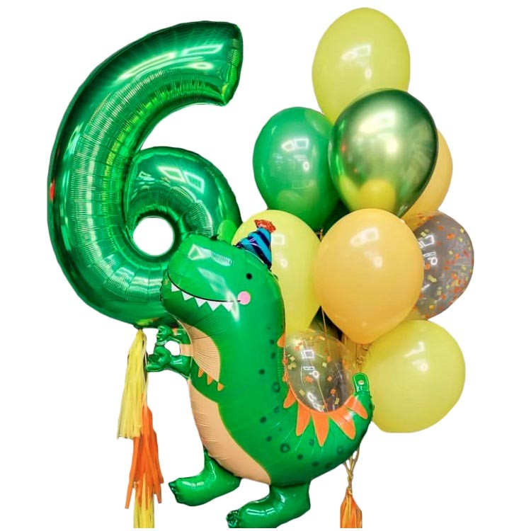 Воздушные шары Динозавр на 6 лет №1058