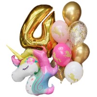 Шары с единорогом для девочки 4 года №1062