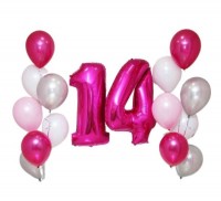 Композиция из шаров девочке на 14 лет №562