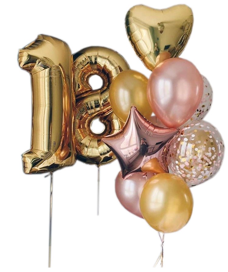 Золотые шары на 18 лет №274