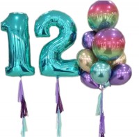 Композиция из шаров девочке на 12 лет №273