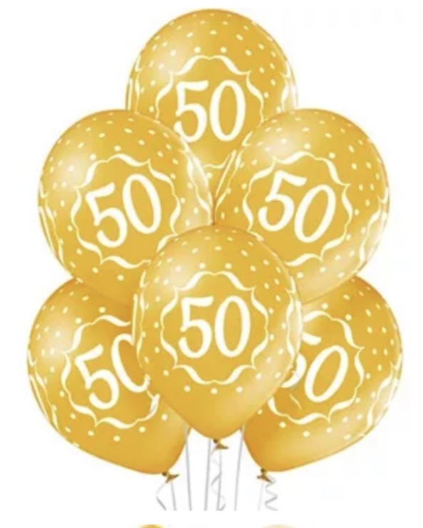 Воздушные шары с цифрой 50 – купить на юбилей №331