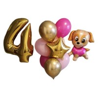 Воздушный шар Скай из Щенячьего Патруля с цифрой 4 №483