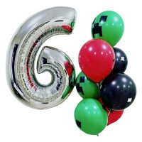Шар Майнкрафт цифра из фольги №691