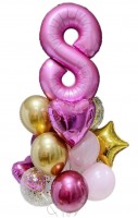 Композиция из шаров на 8 лет девочке №44