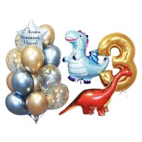 Воздушные шары с динозаврами на 3 года №591
