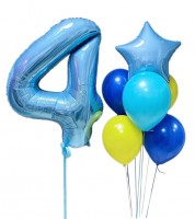 Шары на 4 года мальчику композиция №41