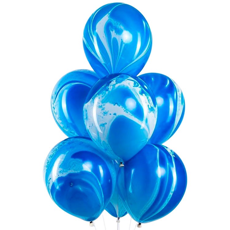 Воздушные шары Агат голубой №1459