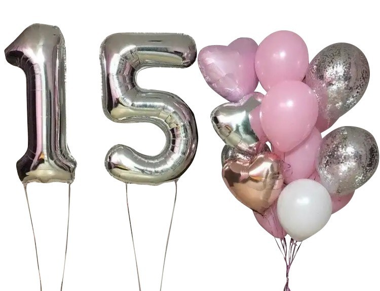Набор воздушных шариков на 15 лет №516