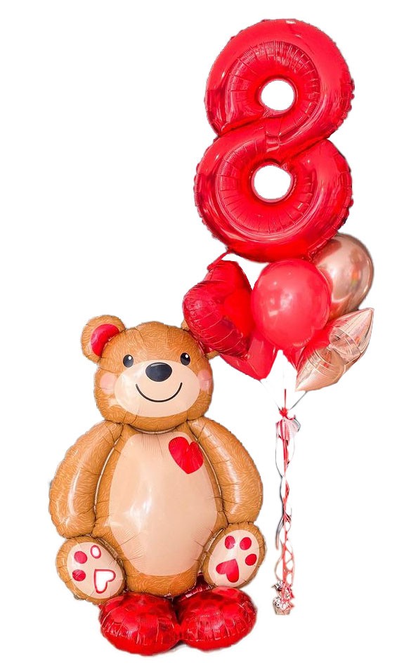 Воздушный шарик Медведь на 8 лет №219