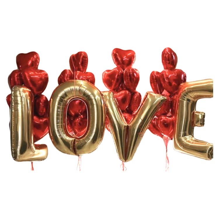 Фольгированные шары буквы L O V E №729