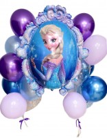 Воздушные шары в стиле Холодное Сердце с Эльзой №214