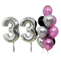 Шары на день рождения девушке 33 года №630