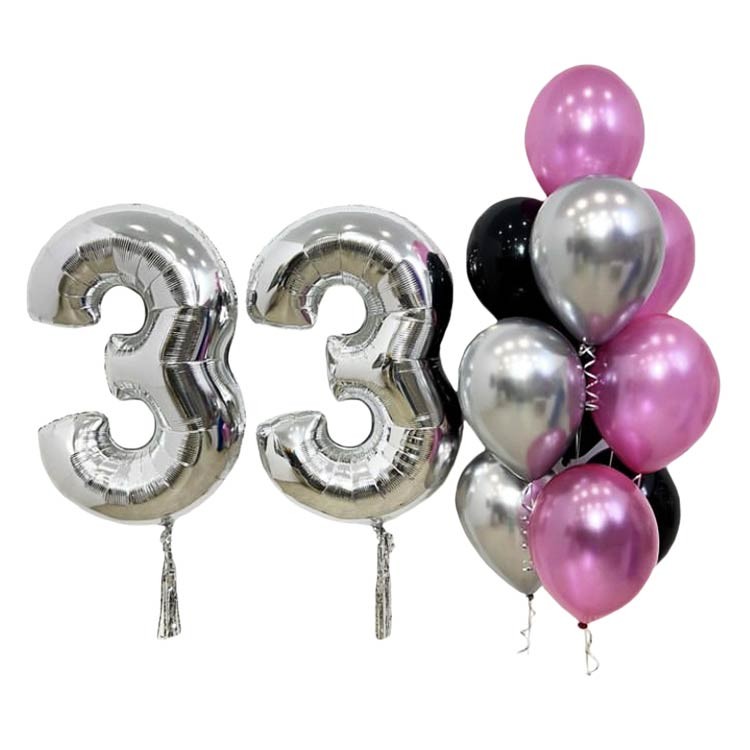 Шары на день рождения девушке 33 года №630