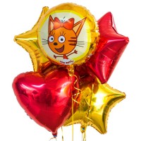 Шары Три Кота фольгированные №1385